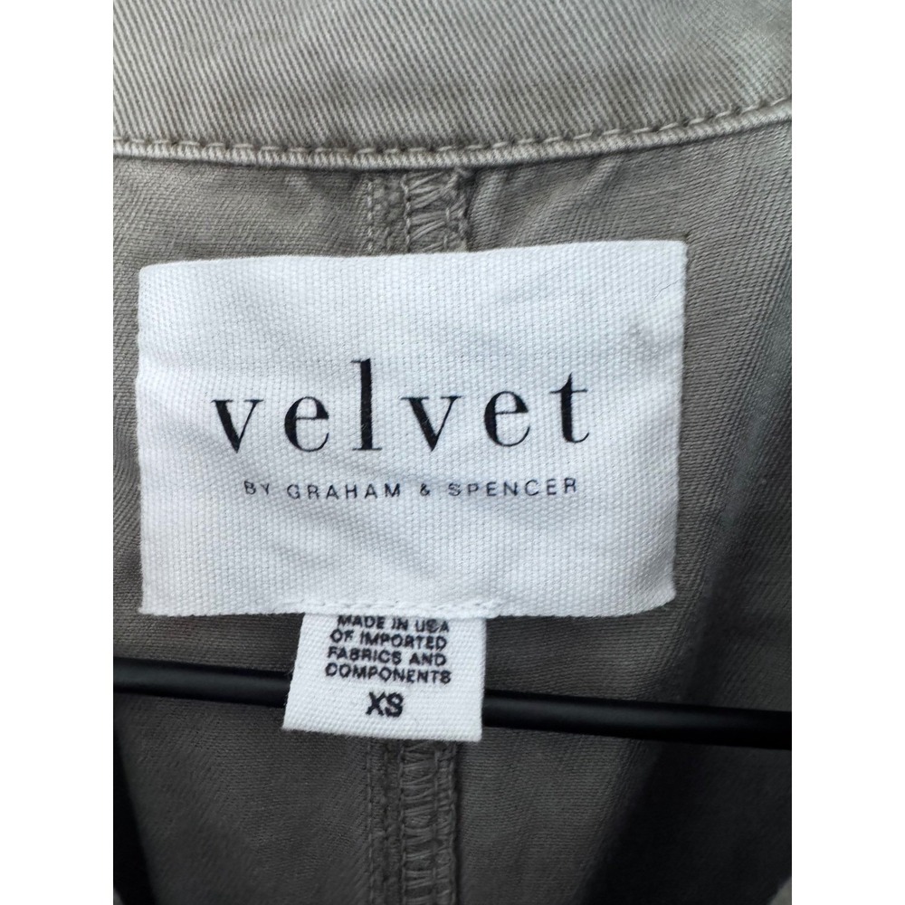 Velvet by Graham & Spencer Elaine Sanded Twill Trench Coat Green XS Duster - Picture 5 of 8
